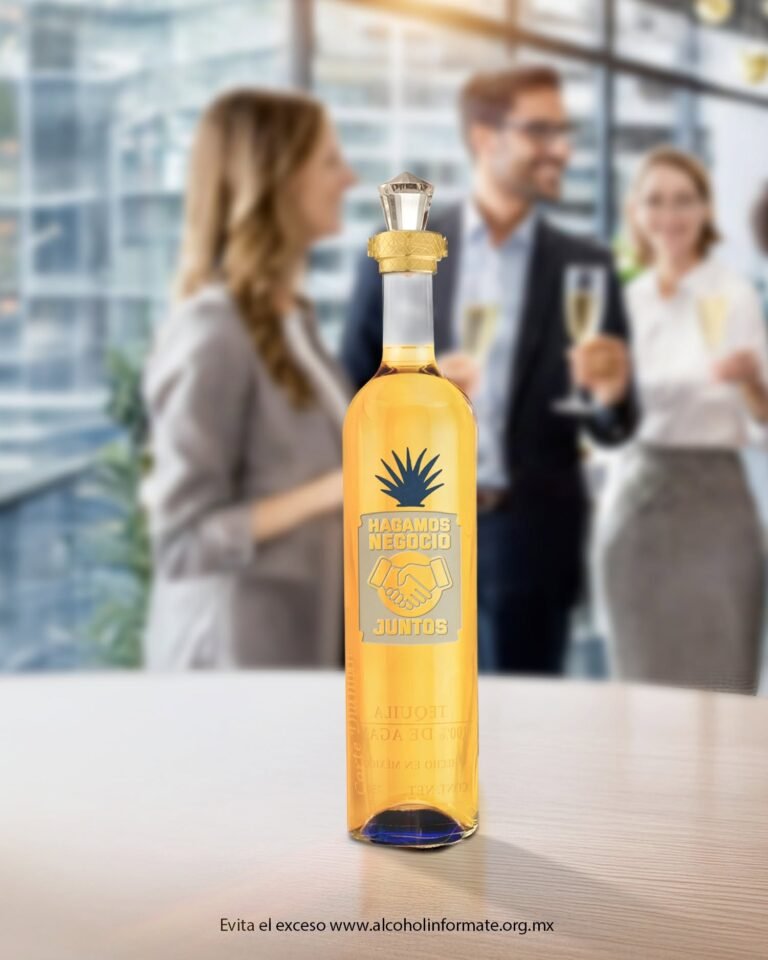 Botella de tequila personalizado grabada con logotipo de empresa como regalo corporativo
