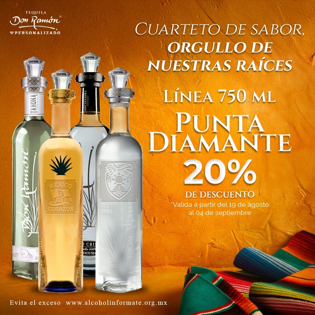 Promoción del mes de tequila personalizado Don Ramón