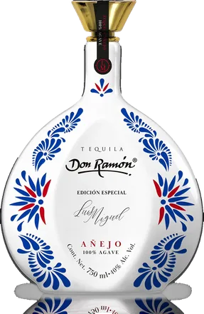 Botella de tequila Don Ramón Edición Especial Luis Miguel Cerámica Añejo de 750 ml