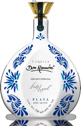 Botella de tequila Don Ramón Edición Especial Luis Miguel Cerámica Plata de 750 ml