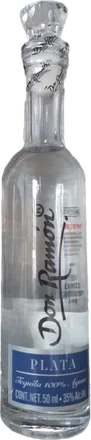 Botella de tequila Don Ramón Punta Diamante Plata de 50 ml