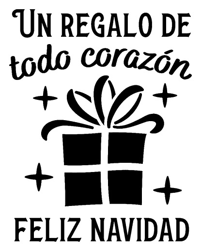 Prediseño DR288: «Un regalo de todo corazón, Feliz Navidad»