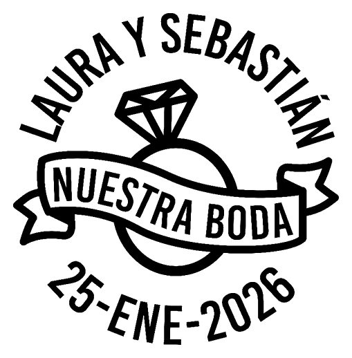 Prediseño DR456: anillo con «Nuestra boda», nombres y fecha de ejemplo